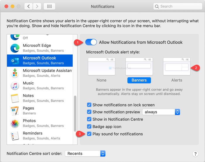 set up a follow up alert in outlook for mac